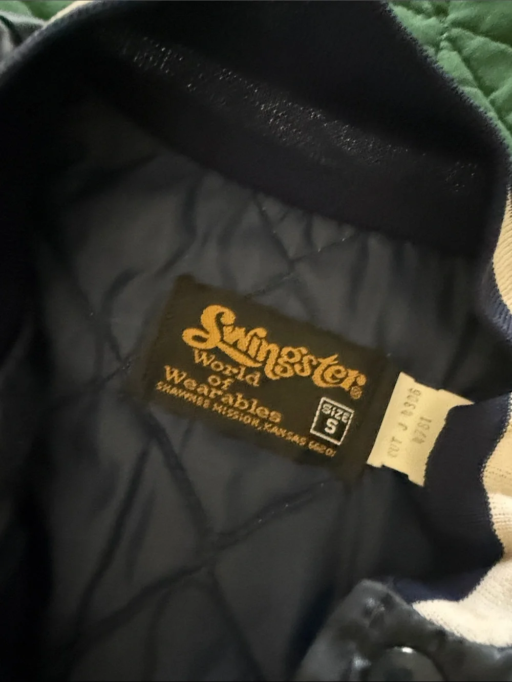 U.S. Navy Men's Navy Blue Satin Bomber Jacket